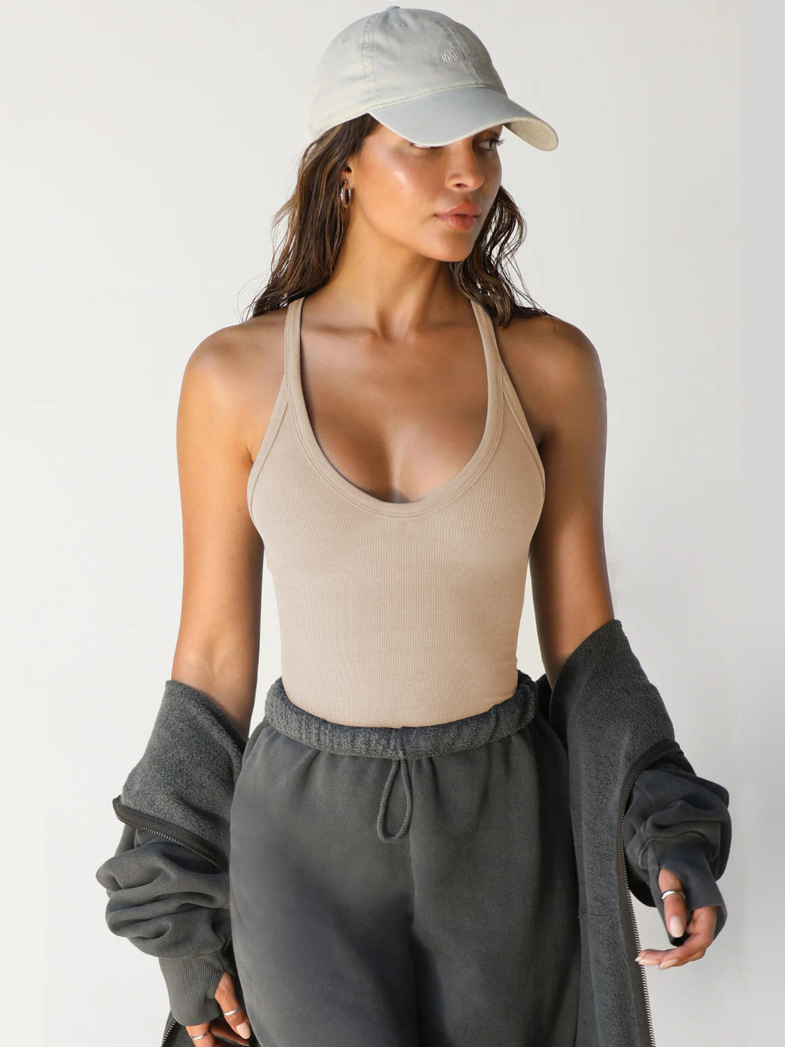 Scoop Neck Wide Strap Tank - Tantalize Boutique