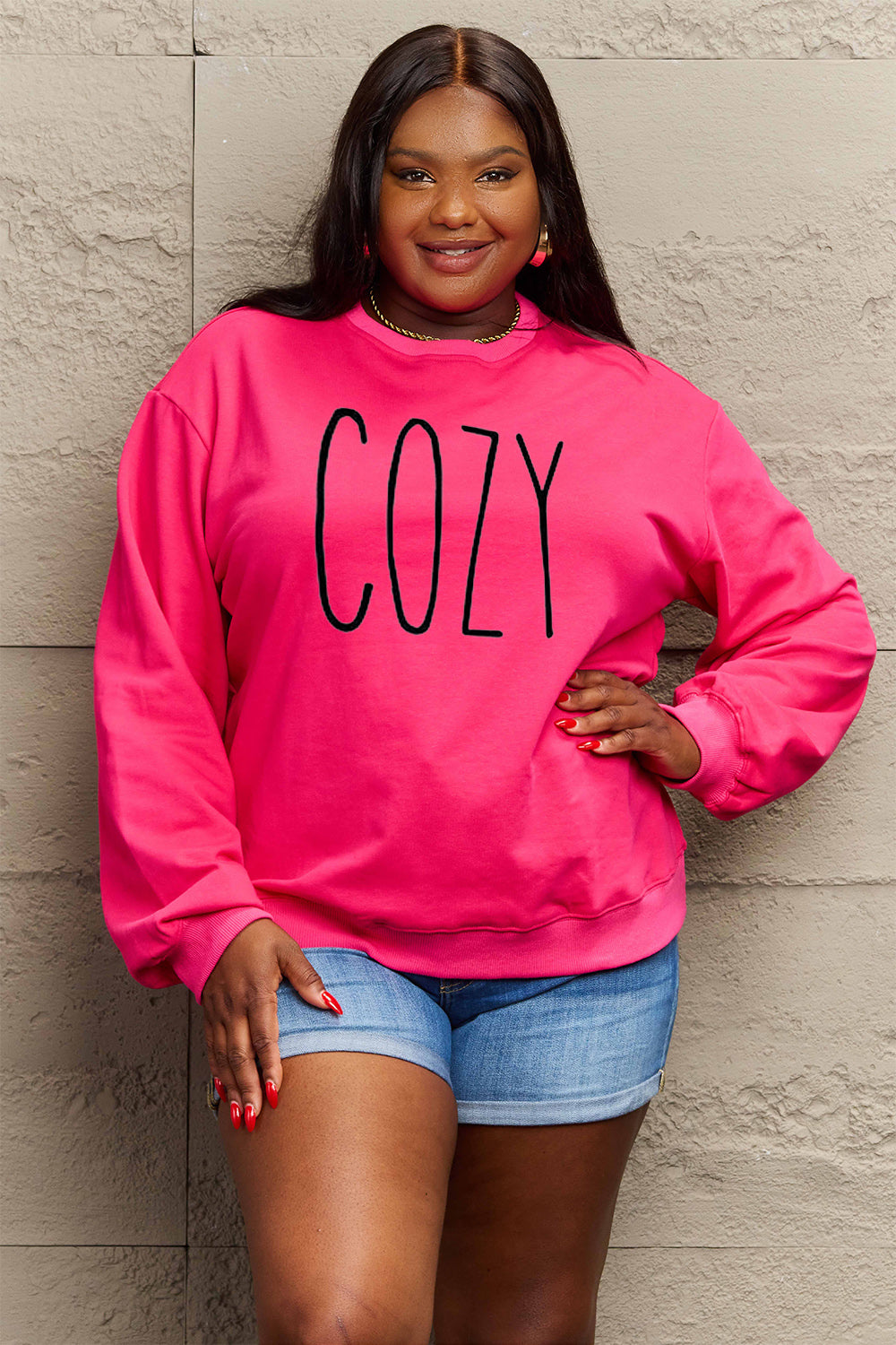 Simply Love Full Size COZY Graphic Sweatshirt - Tantalize Boutique