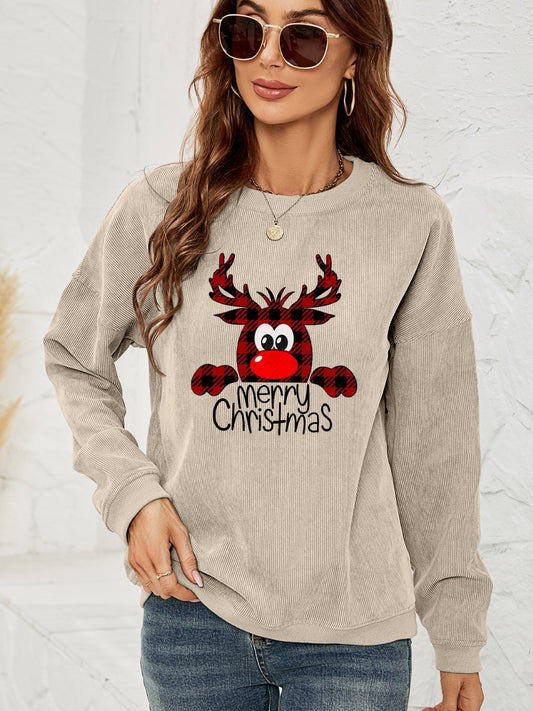 MERRY CHRISTMAS Graphic Sweatshirt - Tantalize Boutique