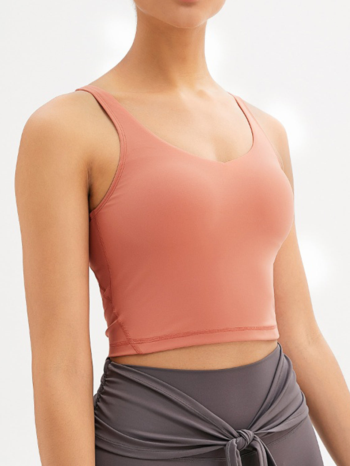 Scoop Neck Wide Strap Active Tank - Tantalize Boutique