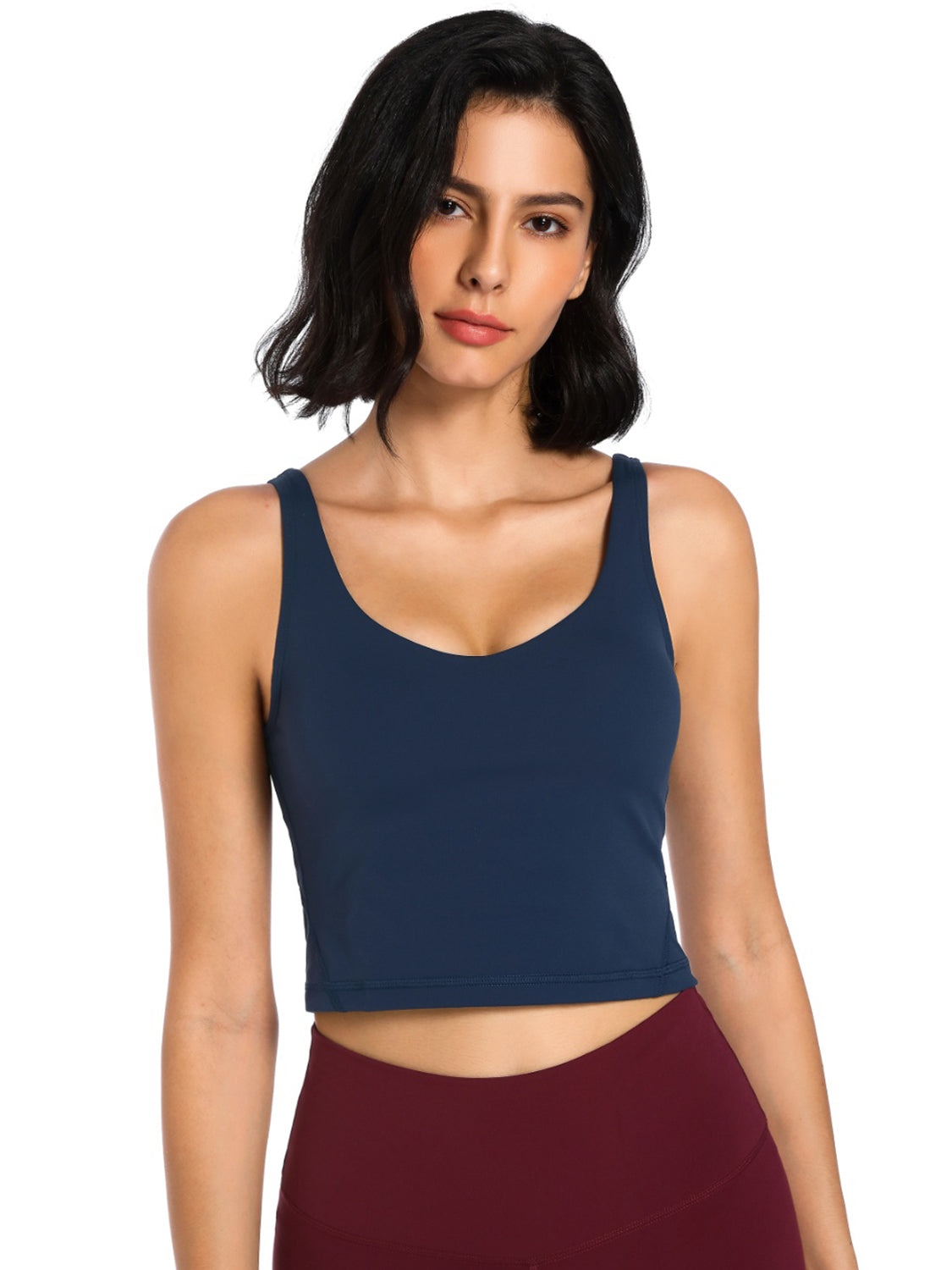 Scoop Neck Wide Strap Active Tank - Tantalize Boutique