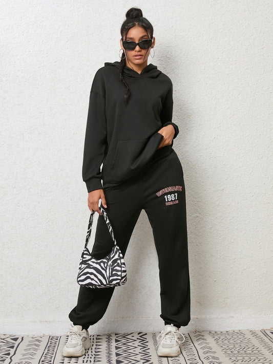 Graphic Hoodie and Sweatpants Set - Tantalize Boutique