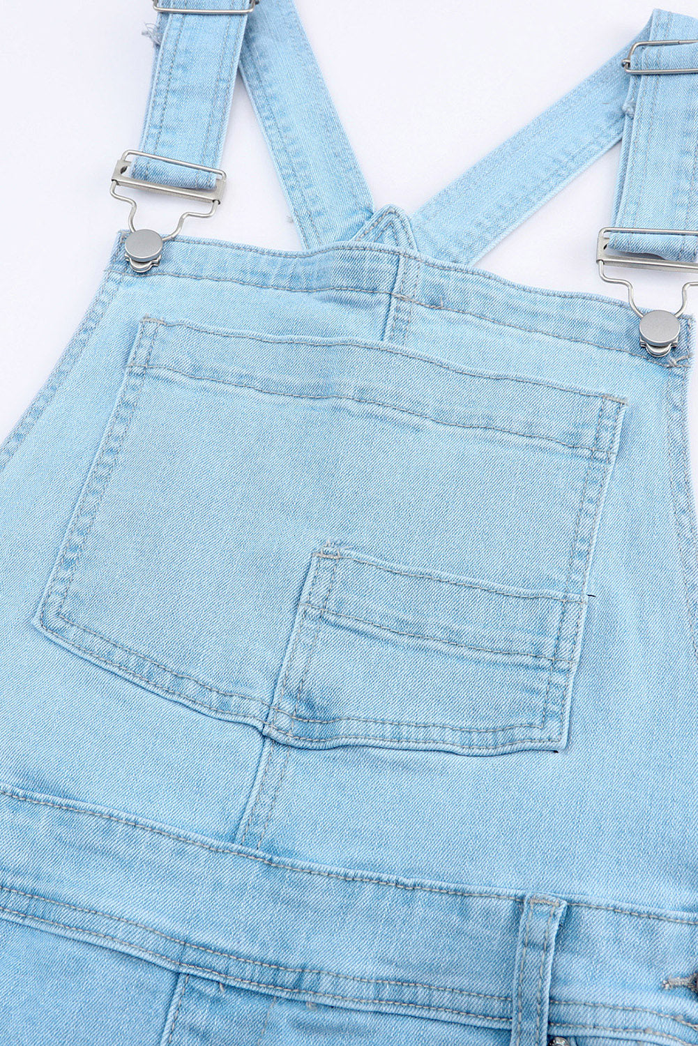 Distressed Denim Overalls with Pockets - Tantalize Boutique