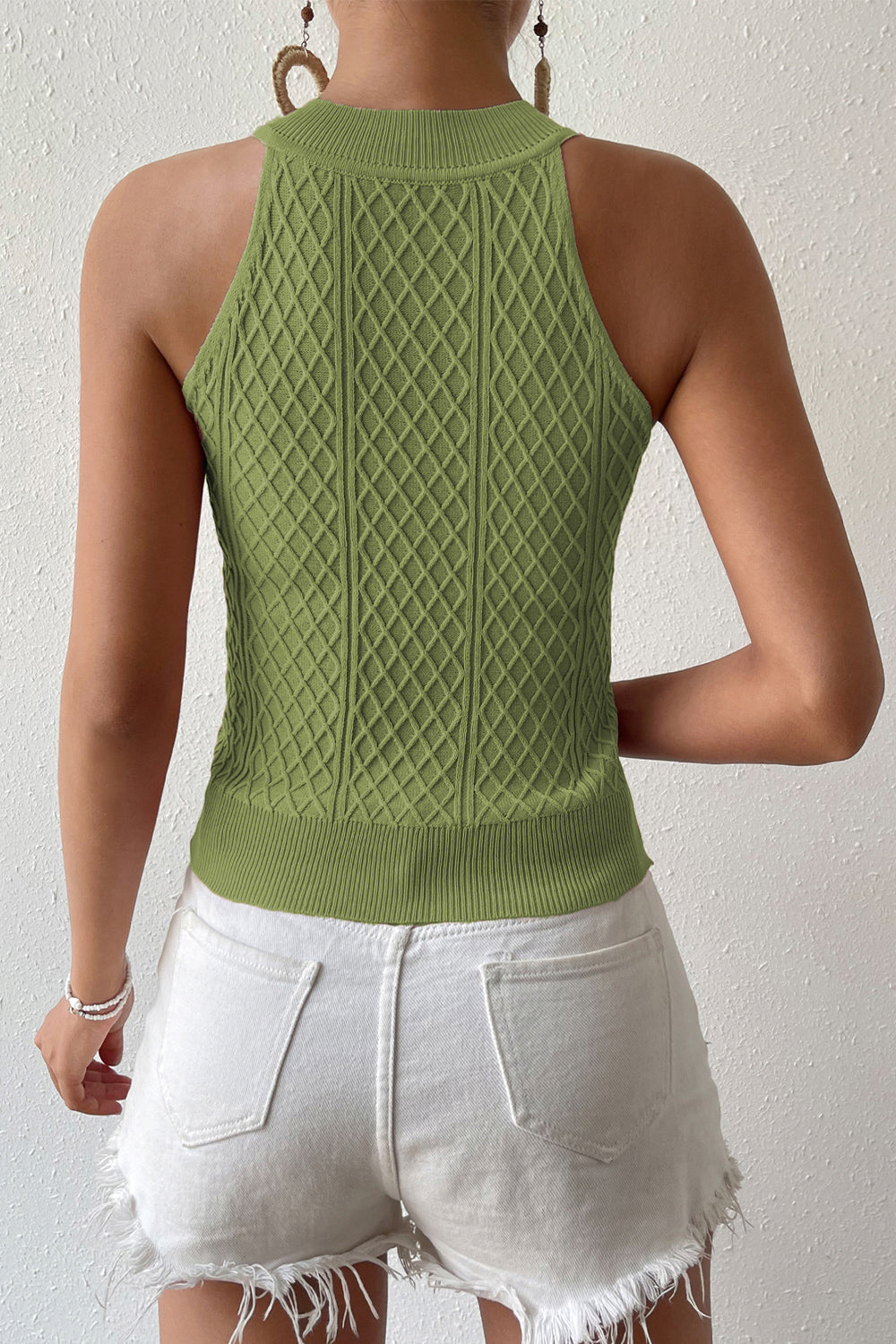 Round Neck Sleeveless Knit Top - Tantalize Boutique