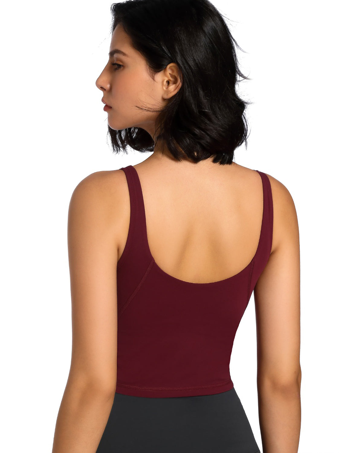 Scoop Neck Wide Strap Active Tank - Tantalize Boutique
