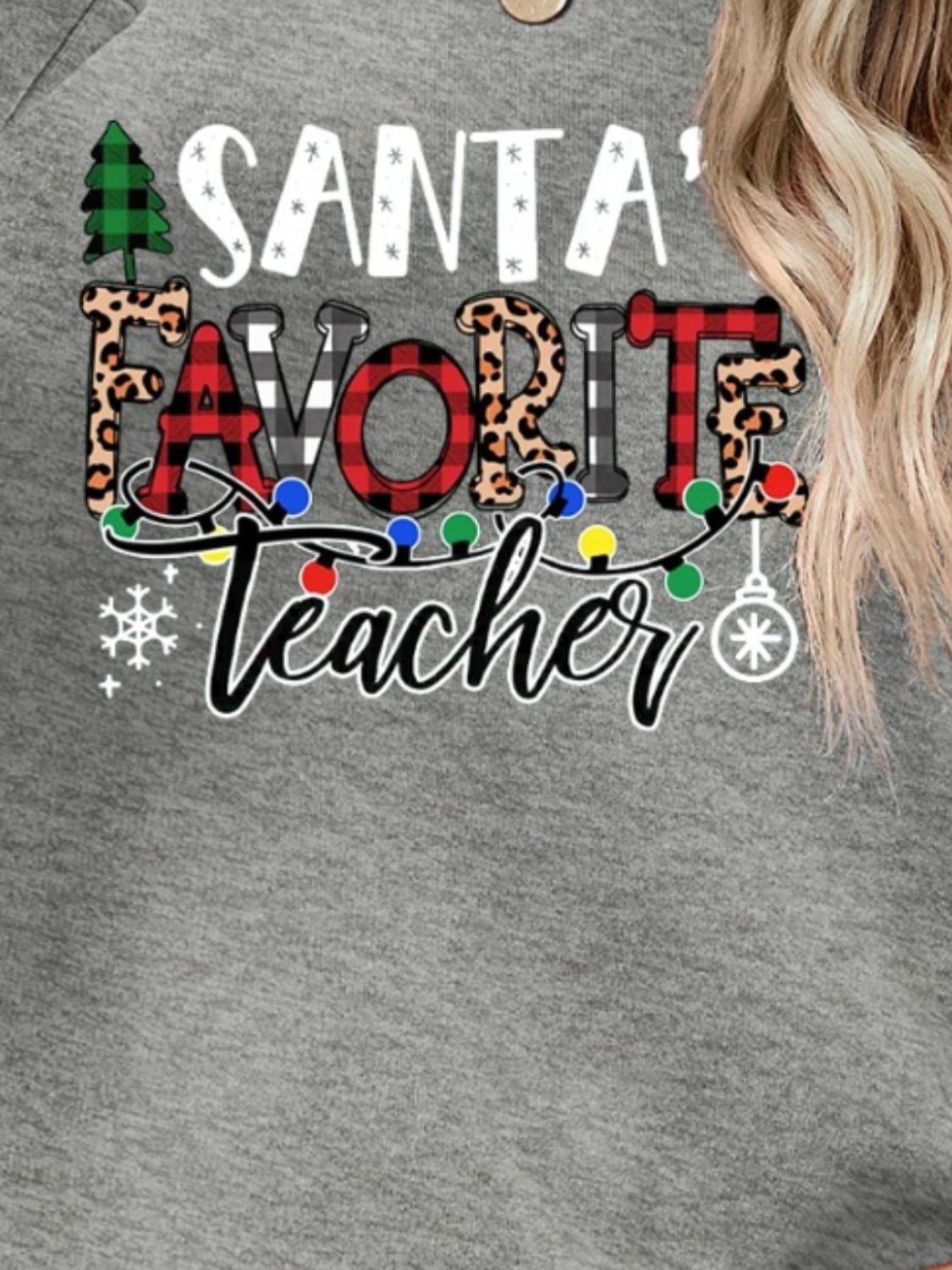 Letter Graphic Sweatshirt - Tantalize Boutique