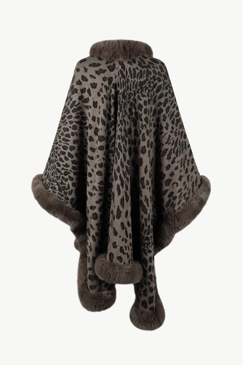 Leopard Open Front Poncho - Tantalize Boutique