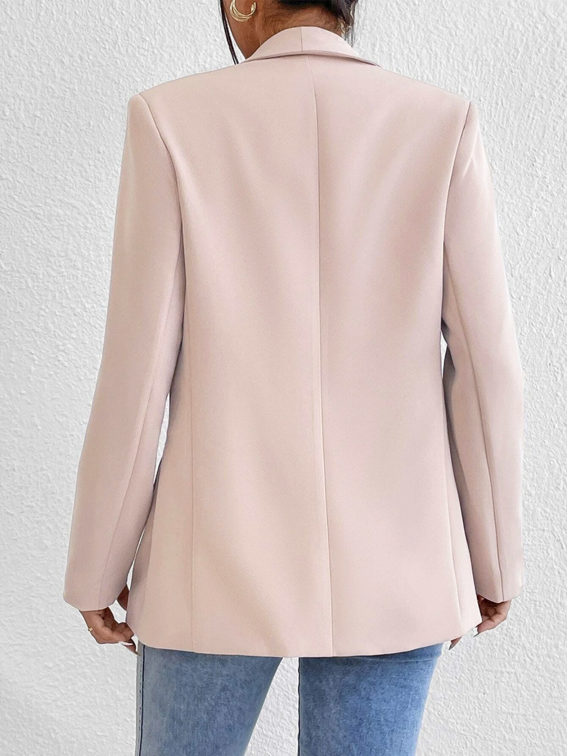 Shawl Collar Long Sleeve Blazer - Tantalize Boutique