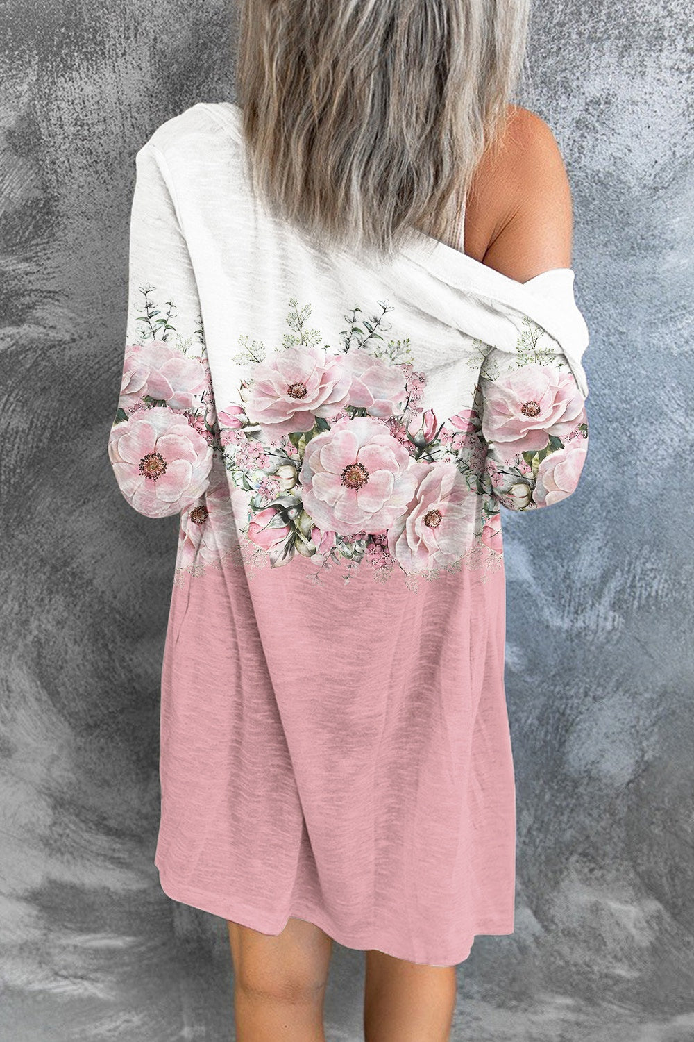 Printed Button Up Long Sleeve Cardigan - Tantalize Boutique