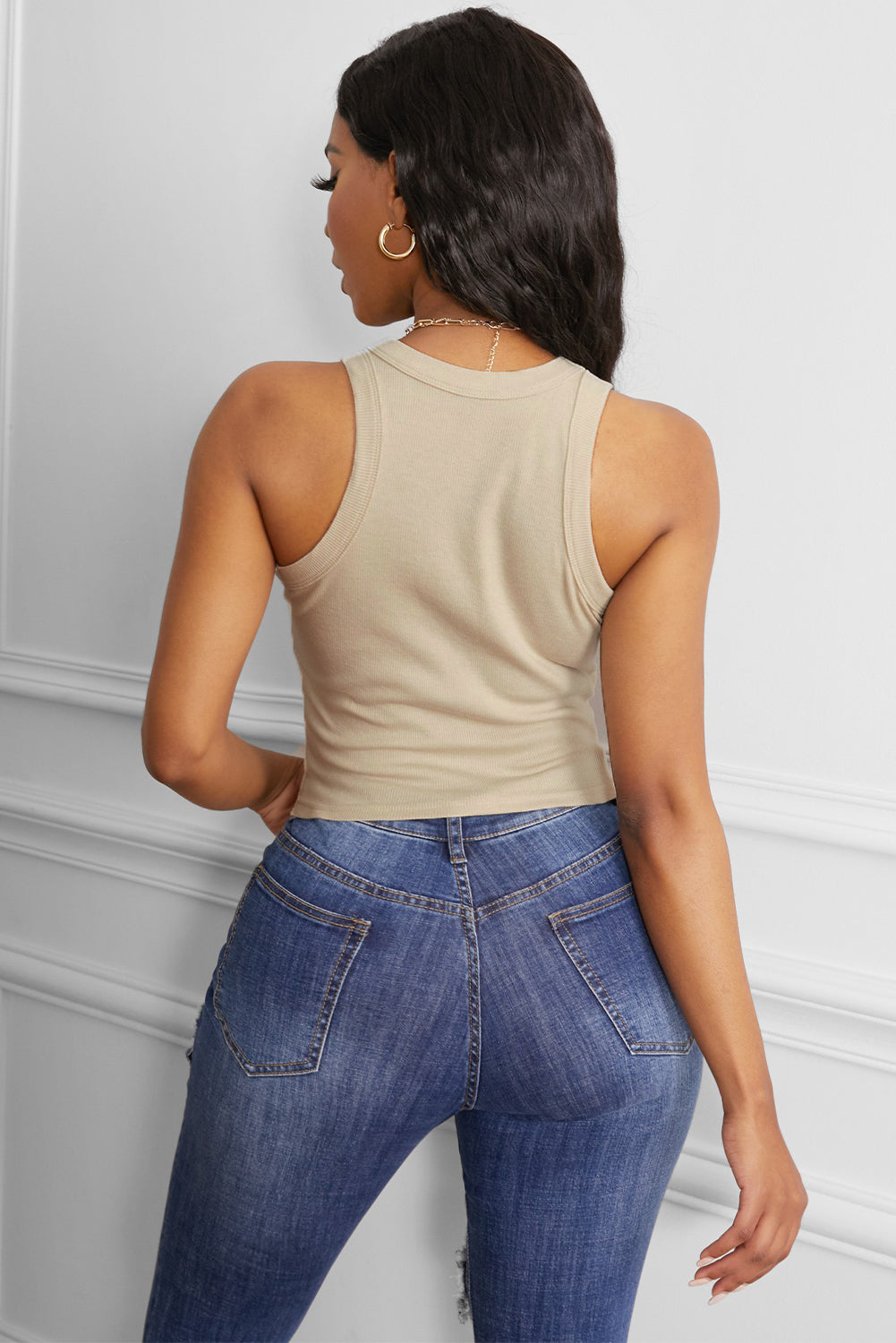 Round Neck Racerback Tank - Tantalize Boutique