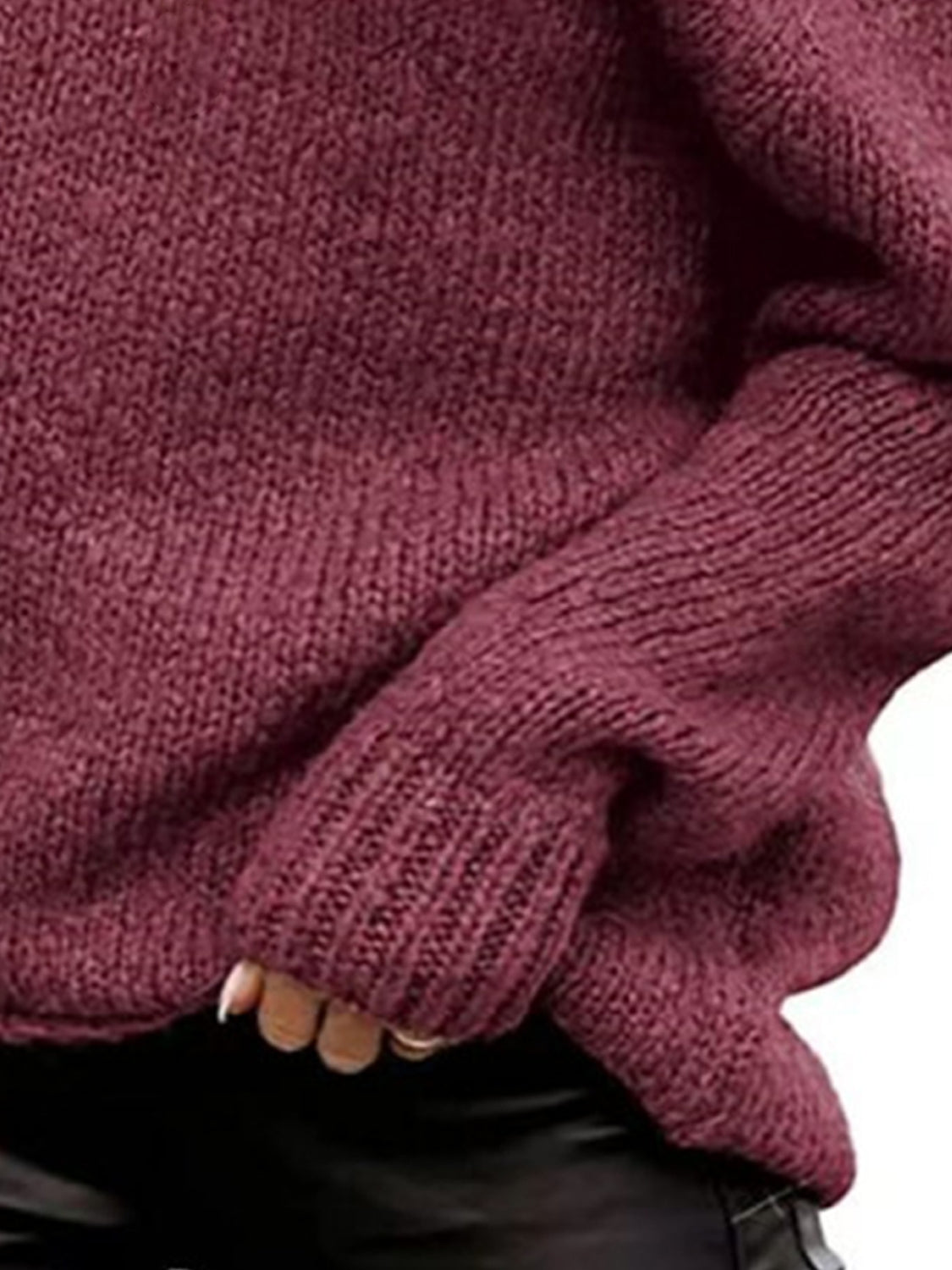 One Shoulder Long Sleeve Sweater - Tantalize Boutique