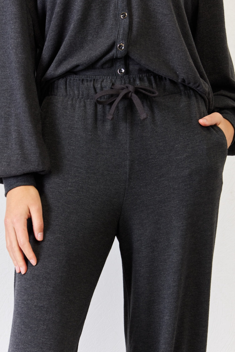 RISEN Ultra Soft High Waist Drawstring Lounge Joggers - Tantalize Boutique