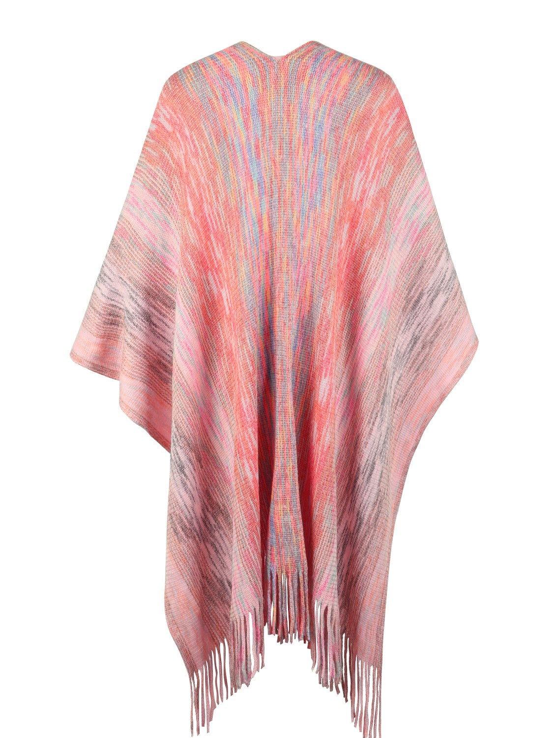 Heathered Fringe Hem Poncho - Tantalize Boutique