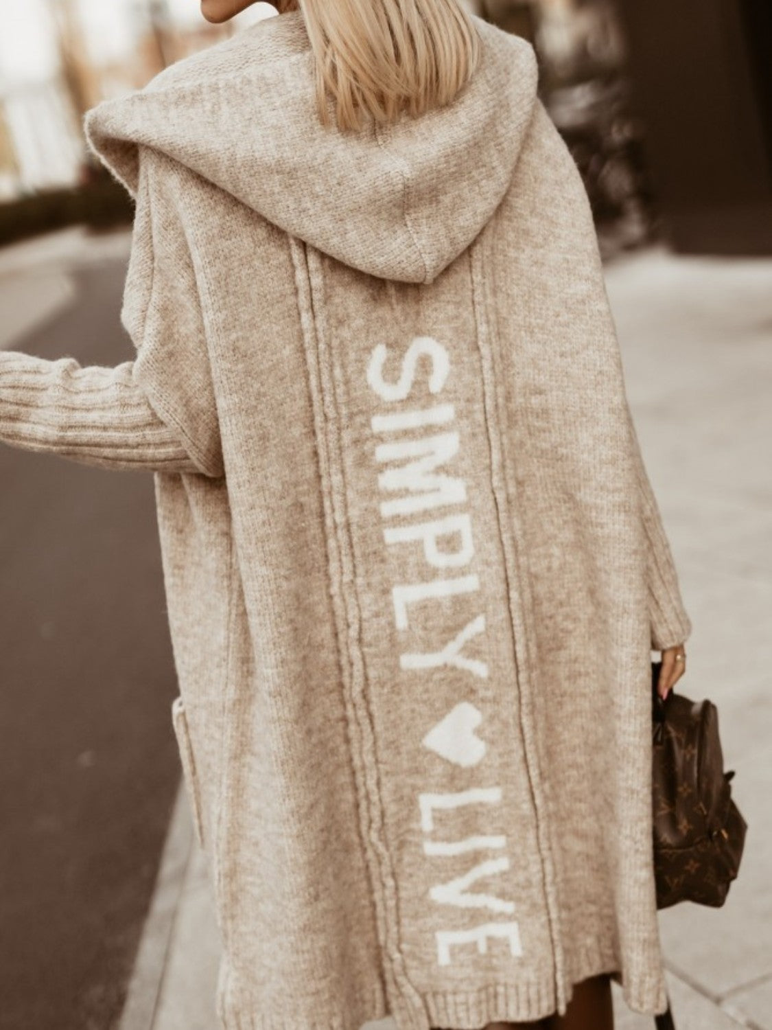 Full Size SIMPLY LIVE Hooded Cardigan - Tantalize Boutique