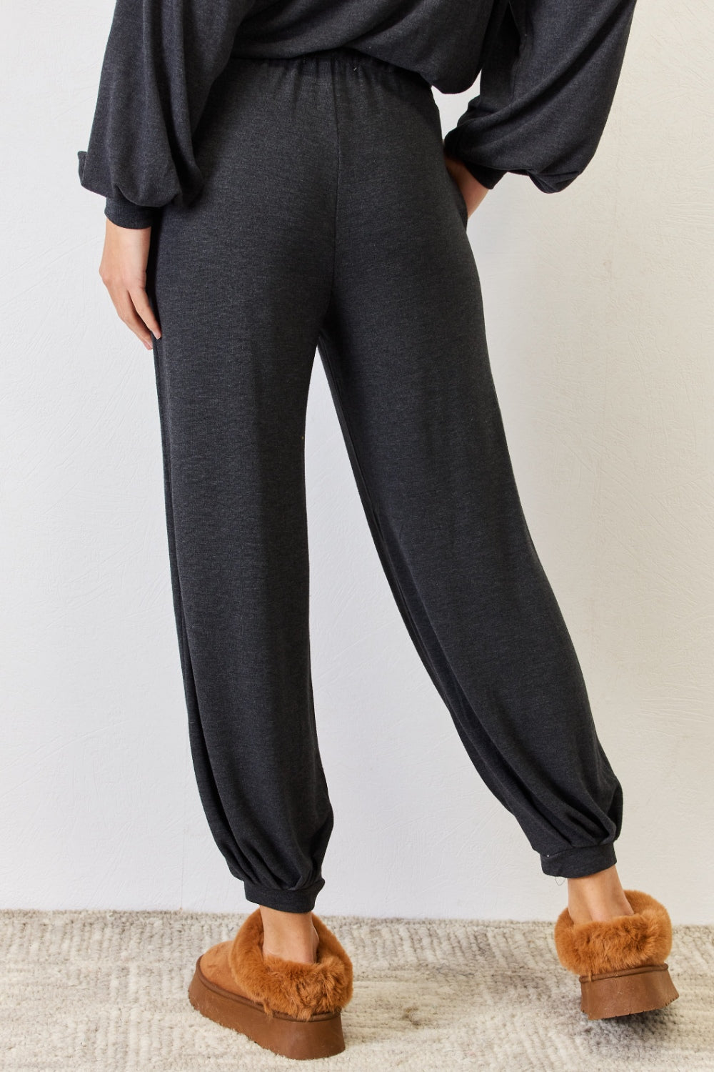 RISEN Ultra Soft High Waist Drawstring Lounge Joggers - Tantalize Boutique