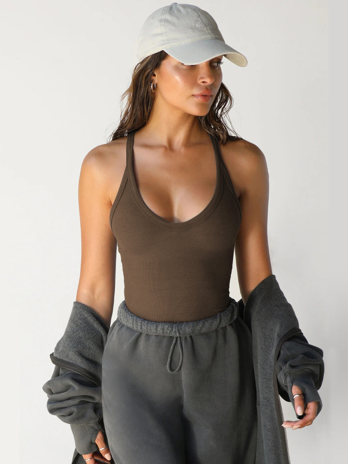 Scoop Neck Wide Strap Tank - Tantalize Boutique