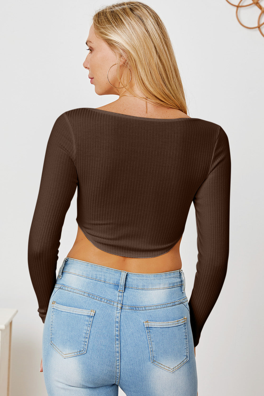 Ribbed Long Sleeve T-Shirt - Tantalize Boutique