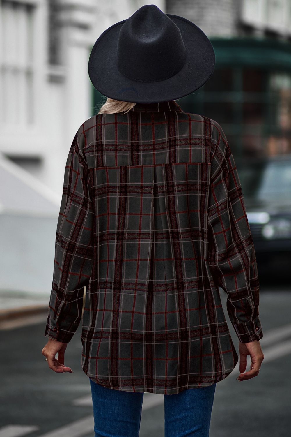 Plaid Long Sleeve Shirt - Tantalize Boutique