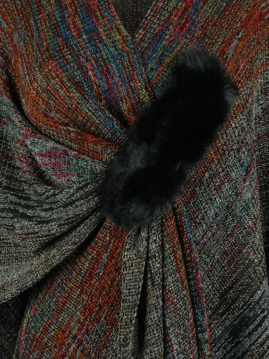 Heathered Fringe Hem Poncho - Tantalize Boutique