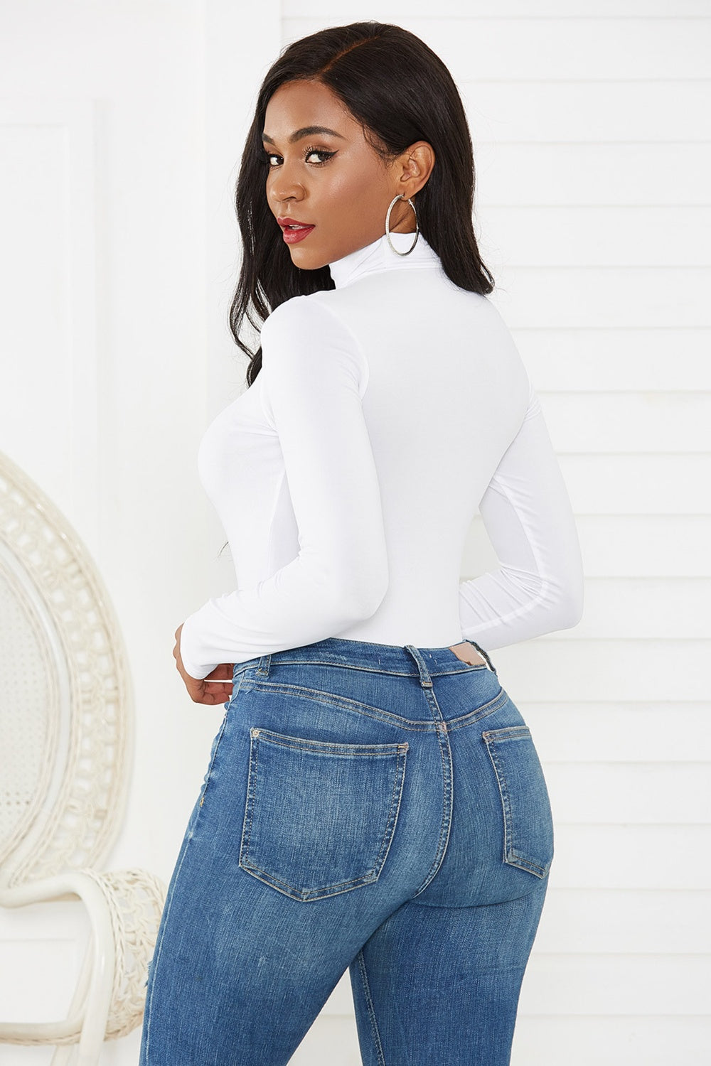 Turtleneck Long Sleeve Bodysuit - Tantalize Boutique