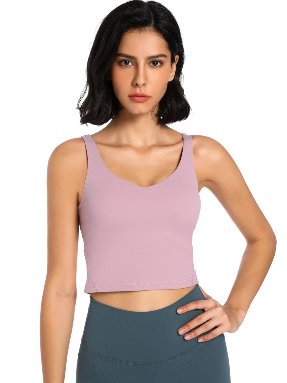 Scoop Neck Wide Strap Active Tank - Tantalize Boutique