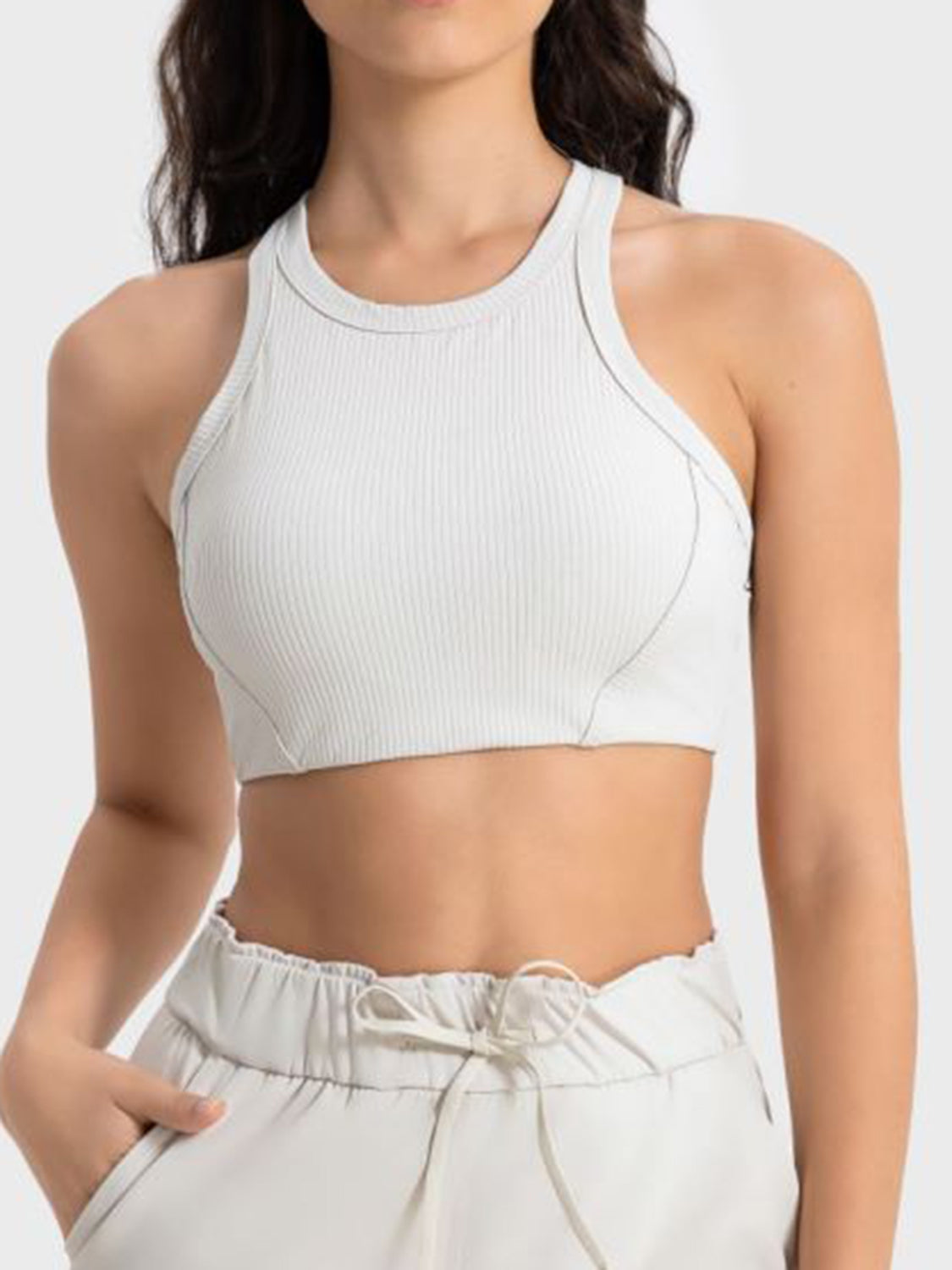 Wide Strap Cropped Sport Tank - Tantalize Boutique