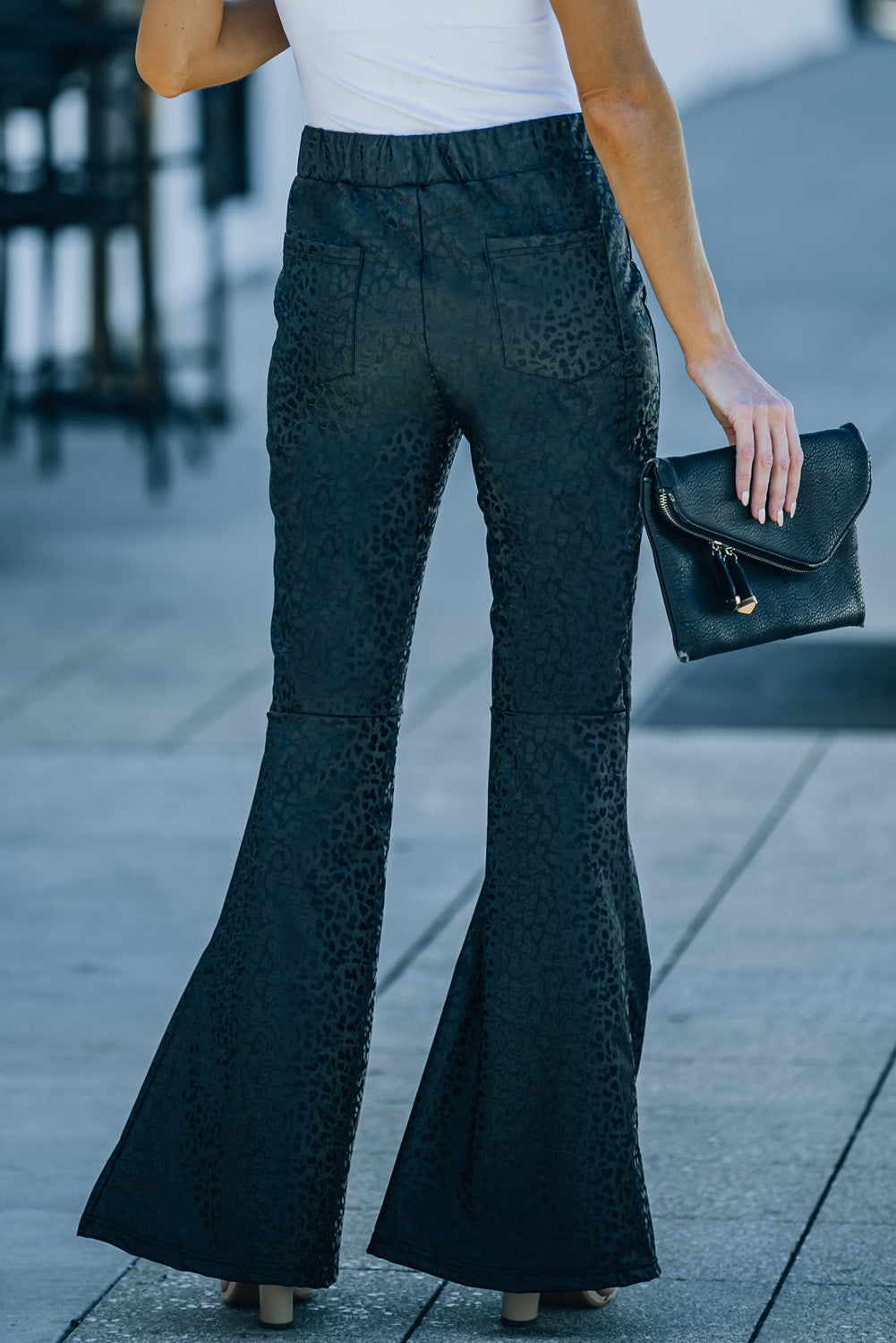 Leopard High Waist Bootcut Pants - Tantalize Boutique