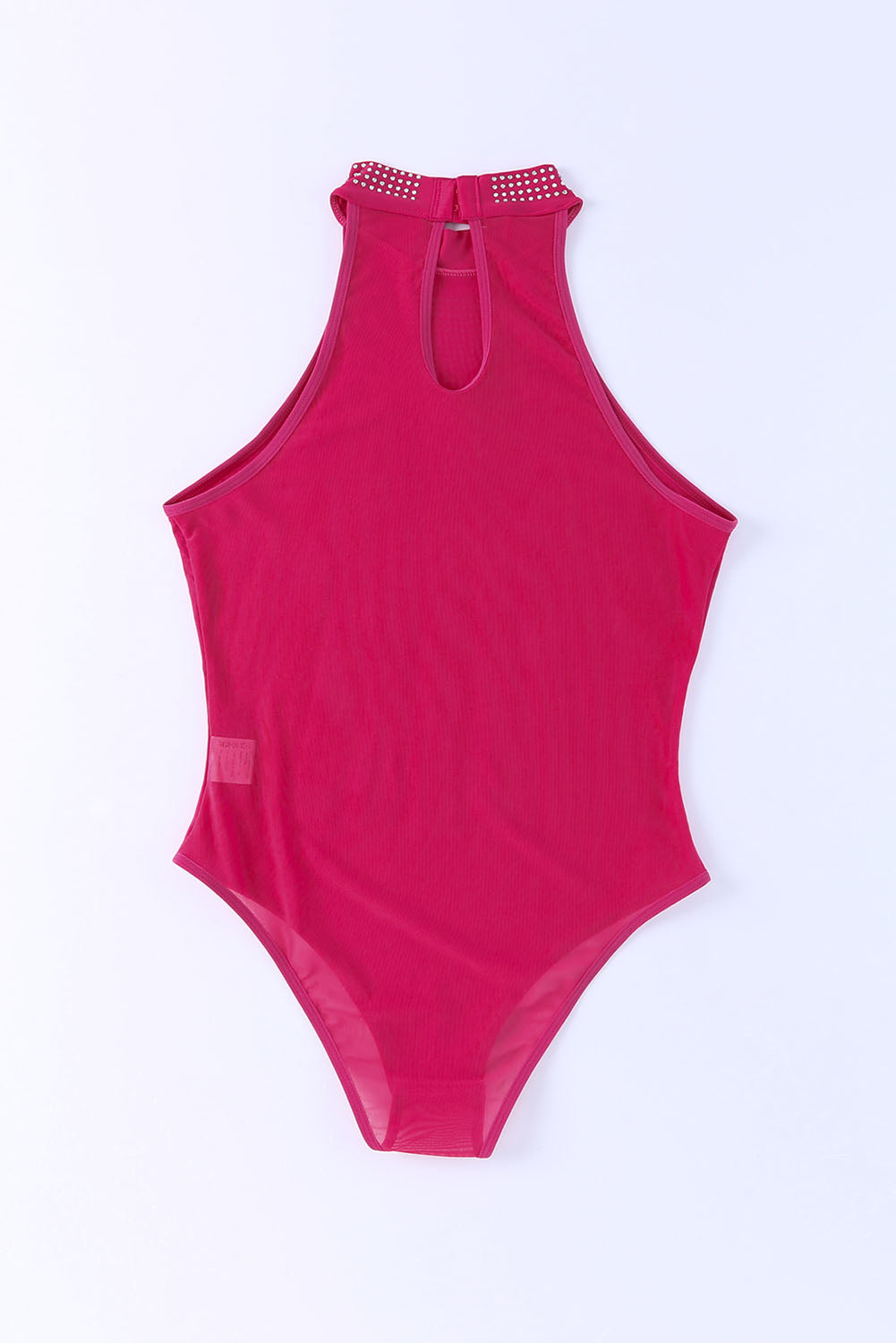 Rhinestone Detail Halter Neck Bodysuit - Tantalize Boutique