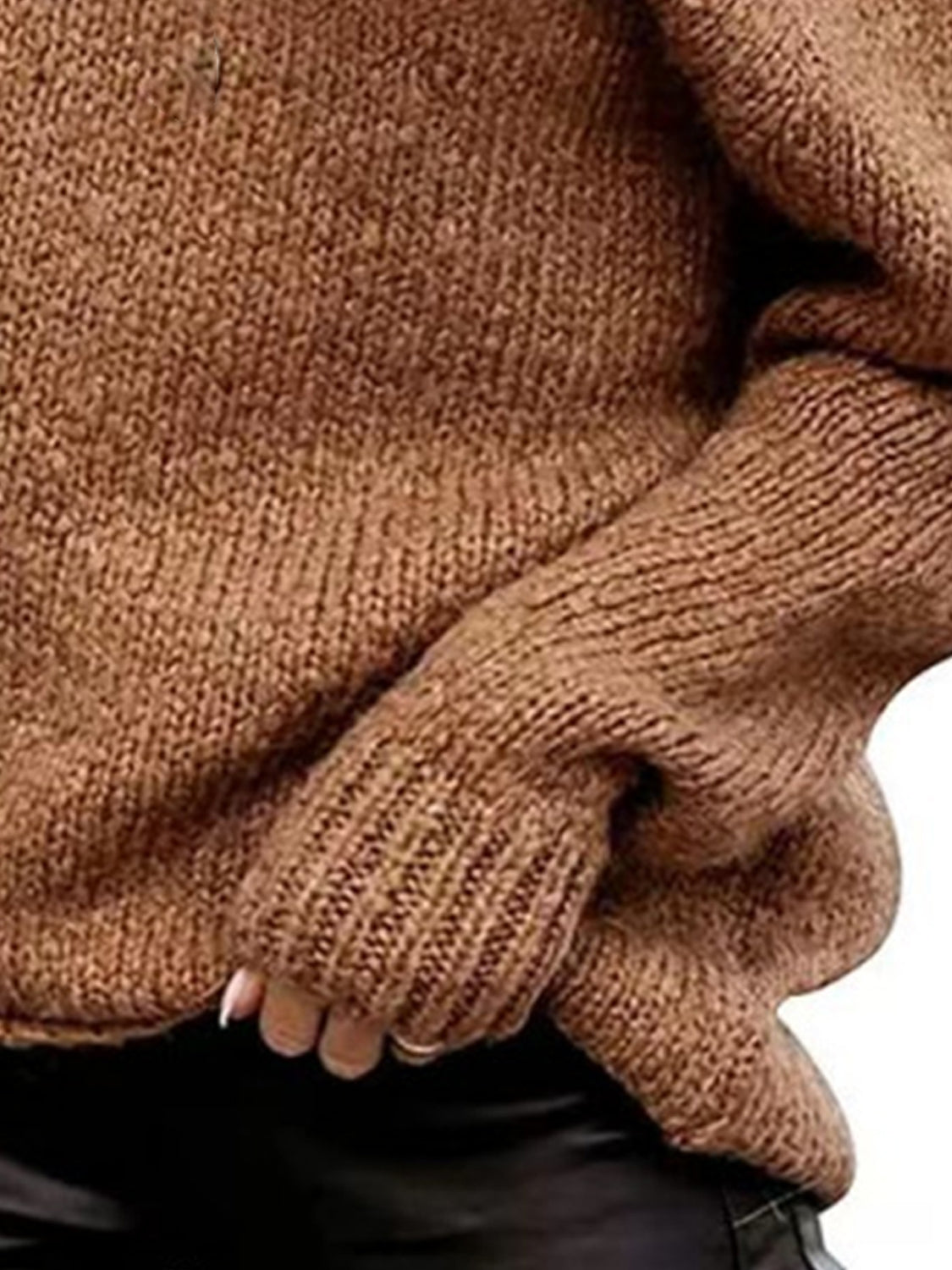 One Shoulder Long Sleeve Sweater - Tantalize Boutique