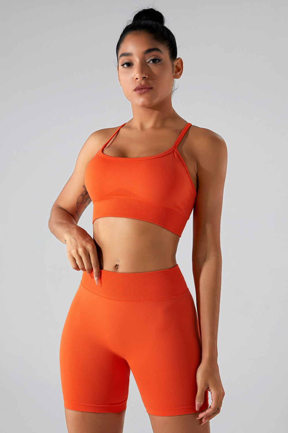 Crisscross Spaghetti Strap Active Cami - Tantalize Boutique