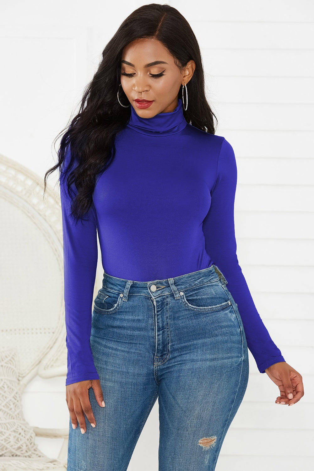 Turtleneck Long Sleeve Bodysuit - Tantalize Boutique