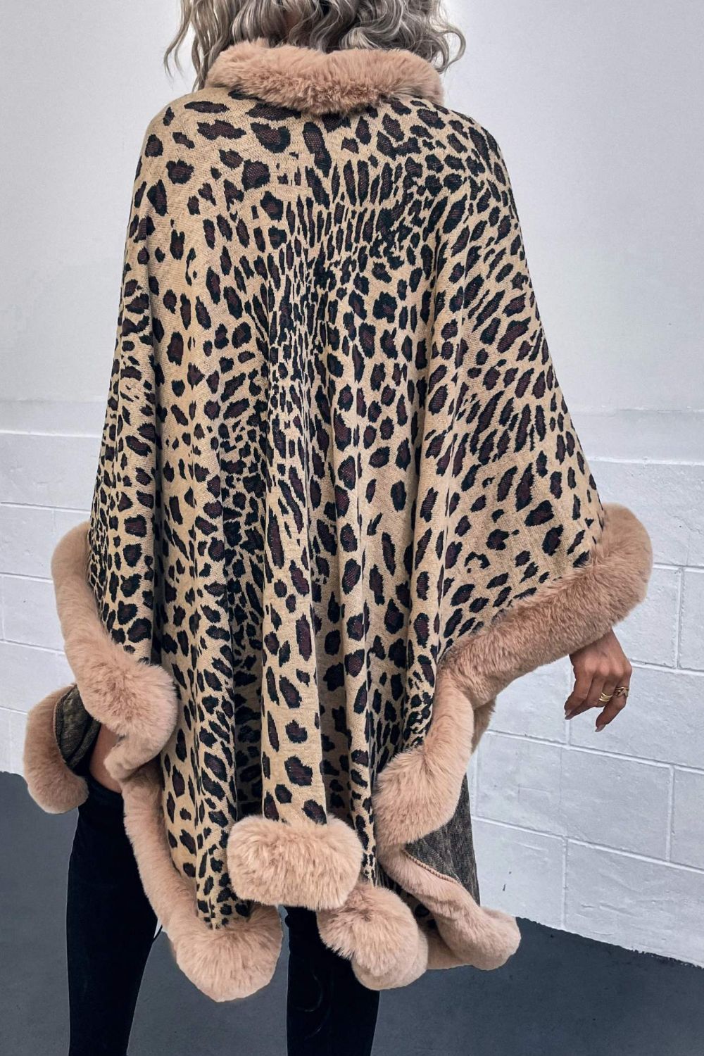 Leopard Open Front Poncho - Tantalize Boutique