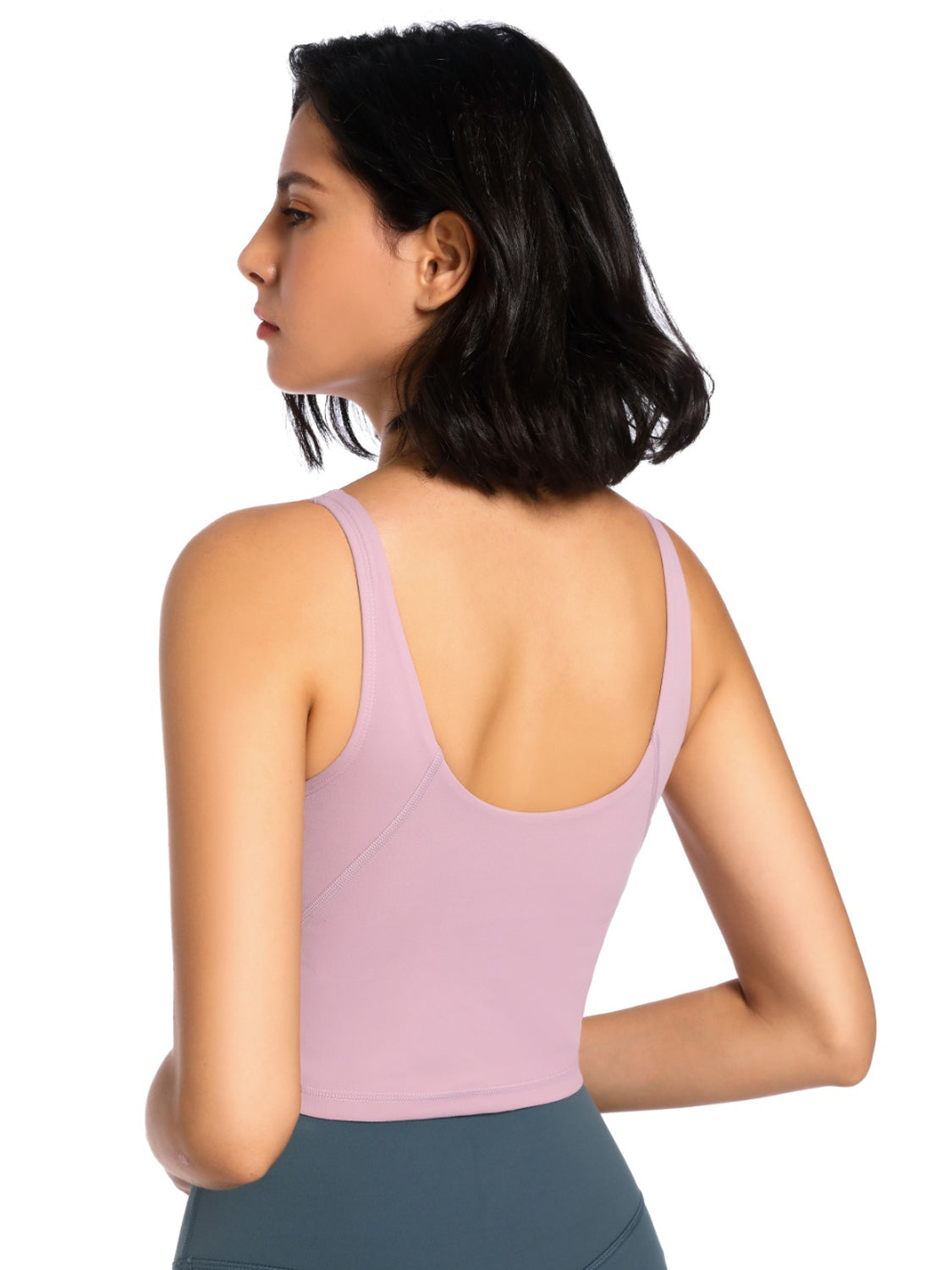 Scoop Neck Wide Strap Active Tank - Tantalize Boutique