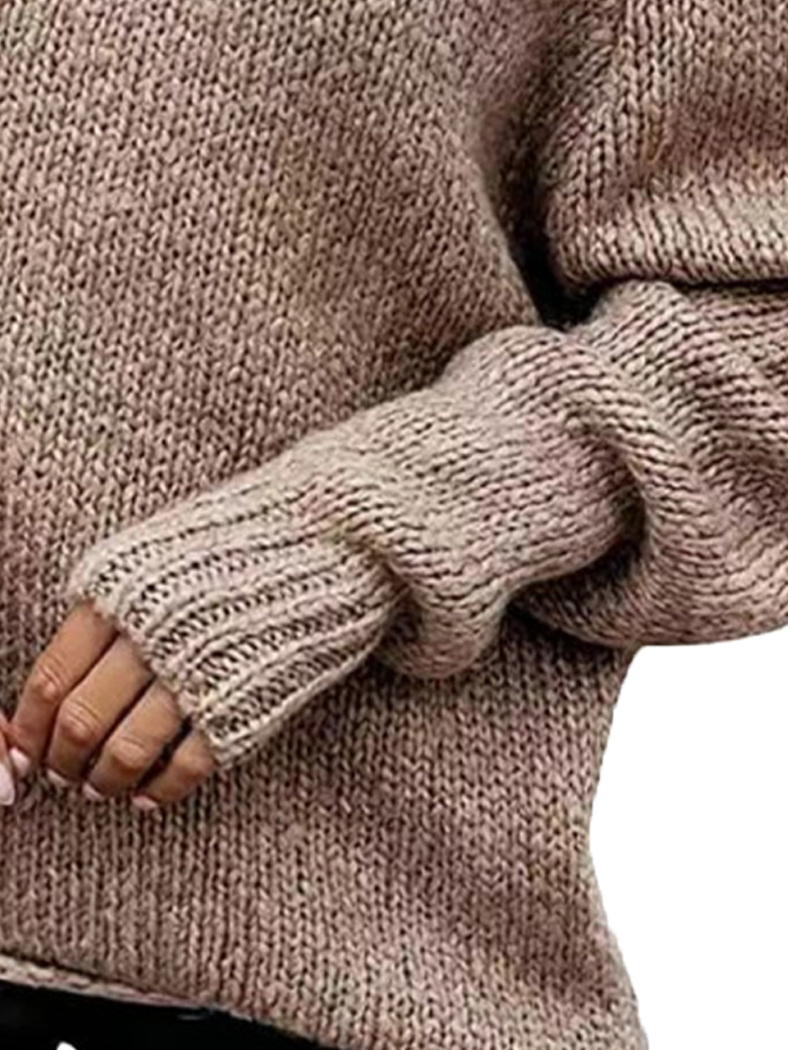 One Shoulder Long Sleeve Sweater - Tantalize Boutique