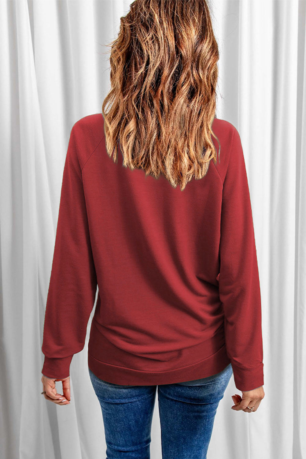 XOXO Heart Round Neck Sweatshirt - Tantalize Boutique