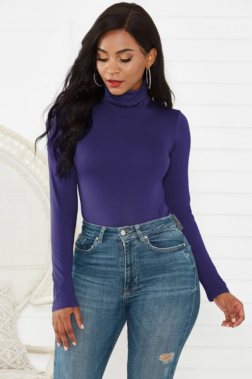 Turtleneck Long Sleeve Bodysuit - Tantalize Boutique