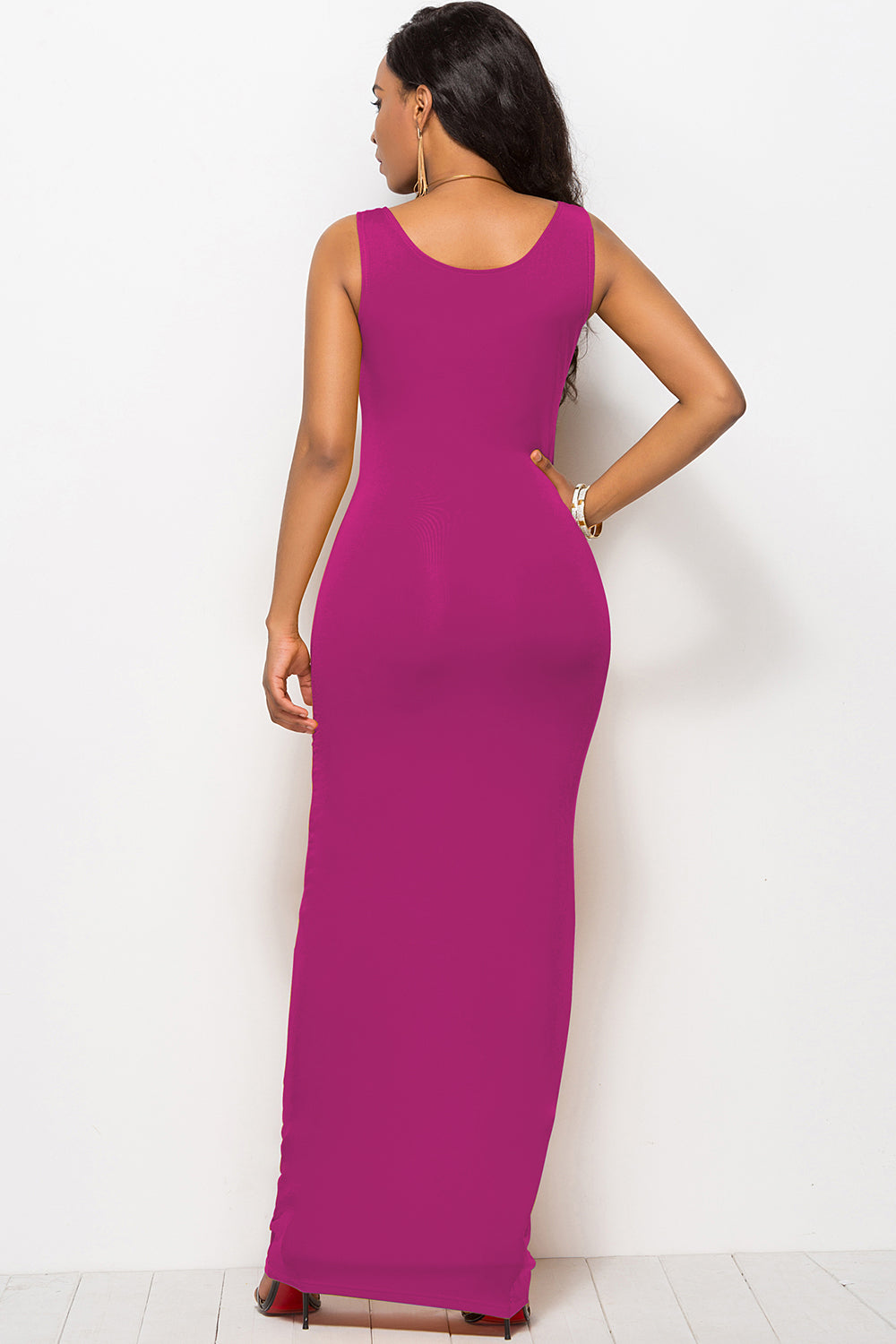 Scoop Neck Wide Strap Maxi Dress - Tantalize Boutique