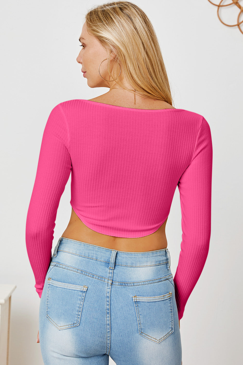 Ribbed Long Sleeve T-Shirt - Tantalize Boutique